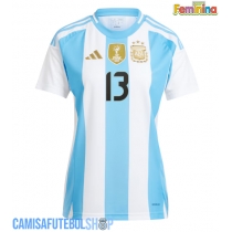Camisa de time de futebol Argentina Cristian Romero #13 Replicas 1º Equipamento Feminina Copa America 2024 Manga Curta